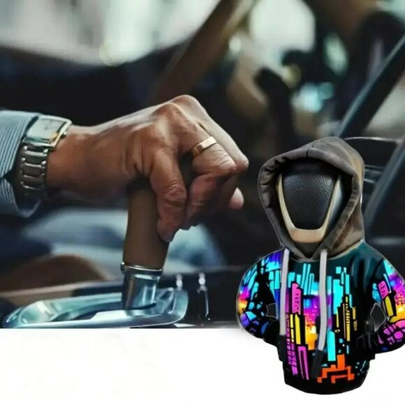 Gothic Punk Pattern Hooded Sweatshirt Gear Shift Cover (SKU #3061) - Picture 5 of 6